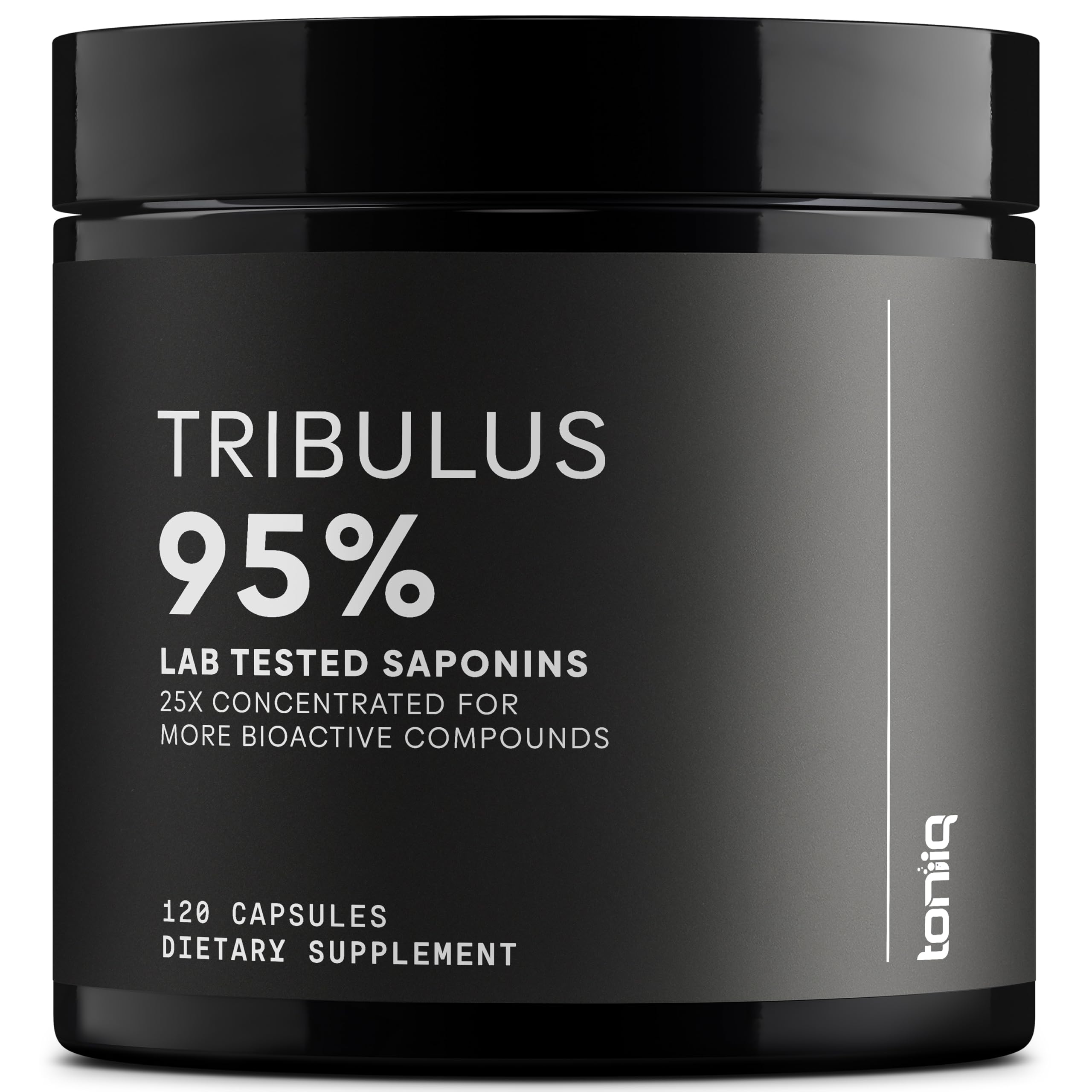 Toniiq Tribulus Terrestris for Men - Ultra High Potency 25:1 Extract with 95% Saponins - 1300mg Pure & Concentrated Formula - Third-Party Lab Tested for Purity & Quality - 120 Capsules