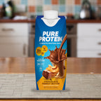 Pure Protein Complete Protein Shake, Chocolate Peanut Butter, 30g High Protein Drink, Less than 1g Sugar, 3g Fiber, Ready to Drink, Non GMO, On-the-Go Shakes, 11oz Bottles, 12 Pack