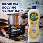Soft Scrub Cleanser, Lemon Fragrance, 36 Oz, Multi Surface Cleaner, Kitchen