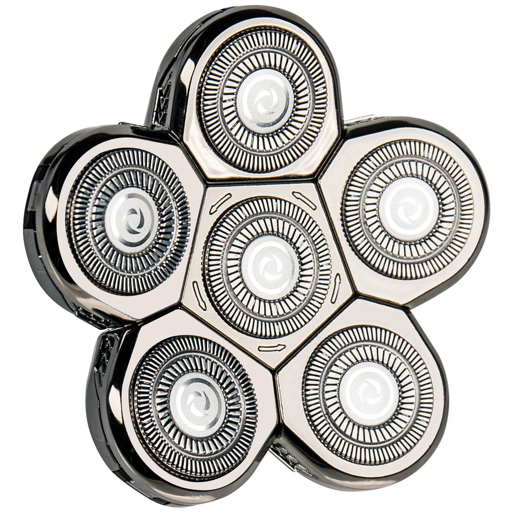 AidallsWellup 6D Blade Refills for Electric Head Shaver, Replacement Shaver Head for AW Head Shaver, Washable, 2X Clipping Storage Per Blade.