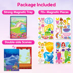 Mocoosy Magnetic Dress Up Dolls for Girls, Princess Mermaid Fairy Ballerina Magnet Dolls Dress Up Kits, Travel Game Car Road Trip Airplane Activity Toys Birthday Gifts for Toddler Girls Ages 3 4 5 6 7