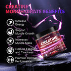 Creatine Monohydrate Gummies 8000 mg for Men & Women, Creatine Supplement for Enhanced Muscle Growth, Energy Boost - with L-Taurine, Sugar Free, Vegan, Raspberry BlackBerry Blueberry Flavor-120 Count