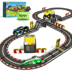 IGIVI Magnetic Tiles Racing Track & Road Expansion Set with Magnet Car, Magnetic Block Building Toys Games for Toddler Kids, STEM Montessori Toys for 3+ Year Old Boys & Girls, Car Lovers Must Haves