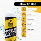 Bigrizy Guard Aquarium Silicone Sealant Black 10.14 Fl oz Cartridge - Aquarium Safe Silicone for Fish & Plants | 100% Waterproof, Premium, Non-Toxic, Solvent Free, Strong Bond, Fast Curing (1 Pack)