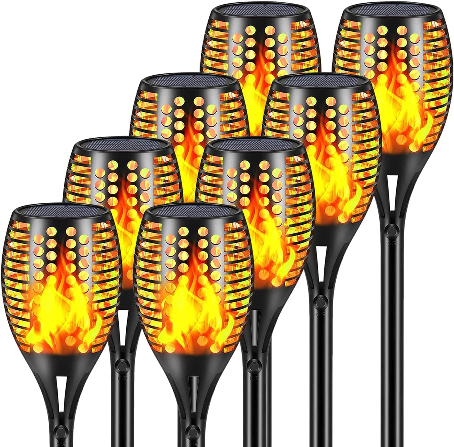Aityvert Upgraded Large Solar Torch Lights, 43" Waterproof Outdoor 96 LED Dancing Flames Lights, Flickering Flames Garden Lights, Auto On/Off Landscape Decoration Pathway Patio Driveway Lighting (8)