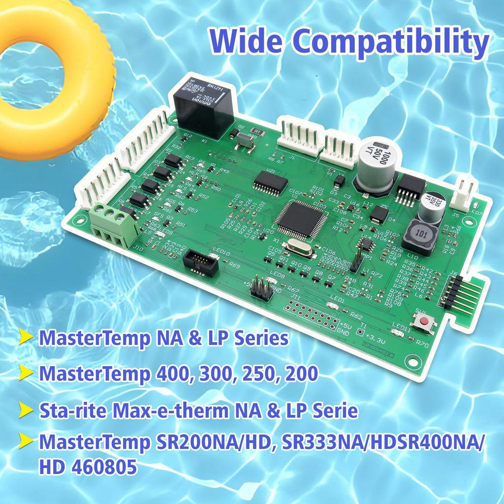 ROBOA 42002-0007S Control Board Kit (461105) with 472610Z Switch Pad Compatible, Replacement for Pentair MasterTemp 400/300/250, with Sta-Rite Max-E-Therm SR400/SR333/SR200