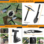 Survival Kit, 250pcs Survival Tools Tactical Gear and Trauma Bag, Survival First Aid Kit with Molle Crossbody Bag & Emergency Tent for Earthquake, Bug Out, Outdoor Adventure, Gifts for Christmas Men