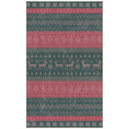 Nakagishi Area Rug Living Room Rugs: Christmas 3x5 Machine Washable Boho Large Neutral Farmhouse Stain Resistant Moroccan Indoor Floor Carpet for Bedroom Nursery Dorm Classroom Dining Room Home