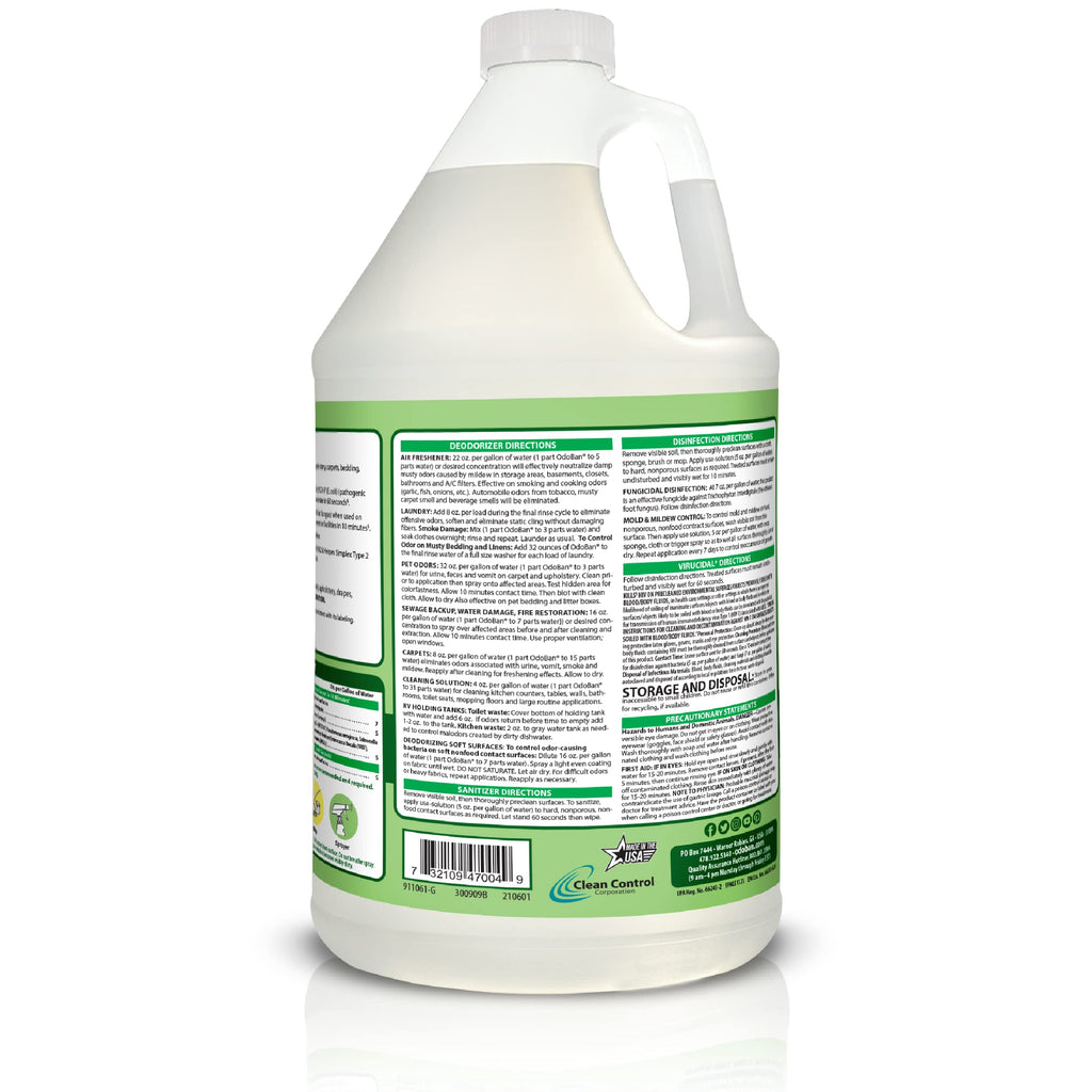 OdoBan Disinfectant Concentrate and Odor Eliminator, Made in the USA, Original Eucalyptus, Lavender and Cotton Breeze Scents, 3 Gallons