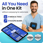 Core Flex Advanced Dissection Kit Biology Lab Anatomy Dissecting Set with Stainless Steel Scalpel Knife Handle Blades for Medical and Veterinary Students Stainless Steel 38-Piece