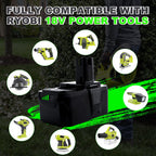 Cheerlark Upgrade 2 Pack 6.0Ah High Capacity Replacement for Ryobi 18V Battery P108 P104 P105 P102 P103 P122 P109 Li-ION Compatible with Ryobi 18V ONE+ System Cordless Power Tools and Charger