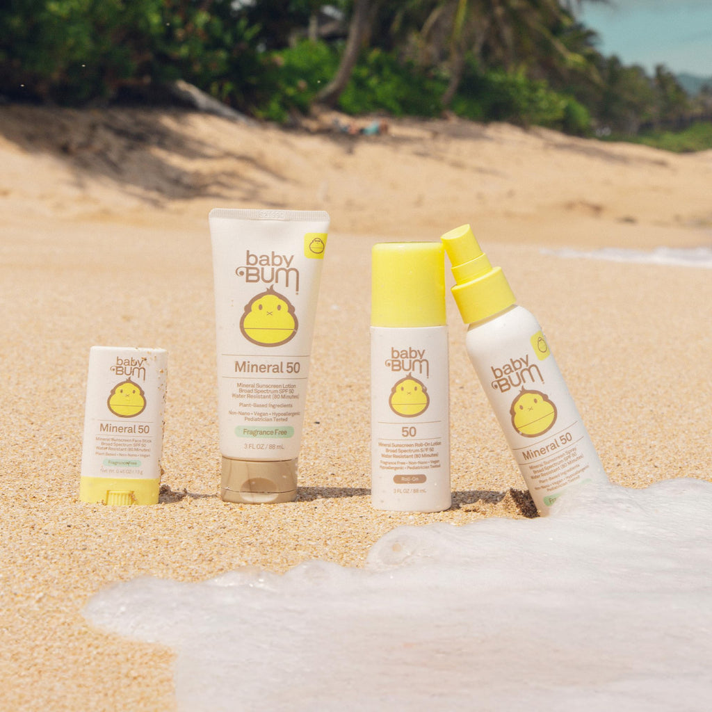 Sun Bum Baby Bum SPF 50 Sunscreen Lotion with Mineral UVA/UVB Face and Body Protection for Sensitive Skin - Fragrance Free - Travel Size - 3 oz
