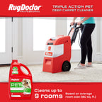 Rug Doctor Pet Carpet Cleaner, 96 oz., Pro-Enzymatic Formula with 3X Action - Cleans, Deodorizes, & Deters Remarking, Concentrated Solution, Professional Grade for Pet Stains & Odors