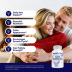 Research Verified Hair Growth Support - with Biotin, DHT Blockers & Vitamins - Hair Growth and Hair Loss Prevention, 1 Bottle (1 Month Supply)