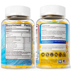 Vegan Omega-3 Gummies 1000mg + Turmeric - Omega 3 Fish Oil Alternative for Adults - Algae DHA 600mg & EPA 300mg, Vitamins A, C, E, Zinc & MSM, Sugar Free, 120 Cts