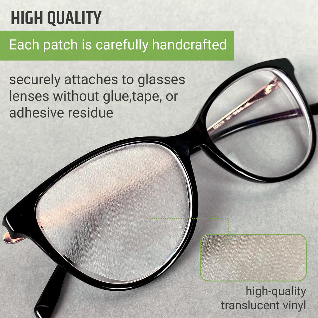Translucent Eye Patch for Glasses, Adult Eye Patch for Men & Women, Vision Therapy for Amblyopia, Strabismus & Double Vision