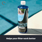 Pool Clarifier Liquid for Cloudy Water Treatment - Swimming Pool Water Clarifier to Support Water Clarity in Inground and Above Ground Pools - AquaDoc - 32oz 2 Pack