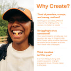 Create Creatine Monohydrate Gummies for Men & Women, Boost Focus, Strength, and Endurance, Anti-Melting Formula, Vegan, Gluten-Free, Non-GMO, 1.5g of Creatine per Gummy (Orange)