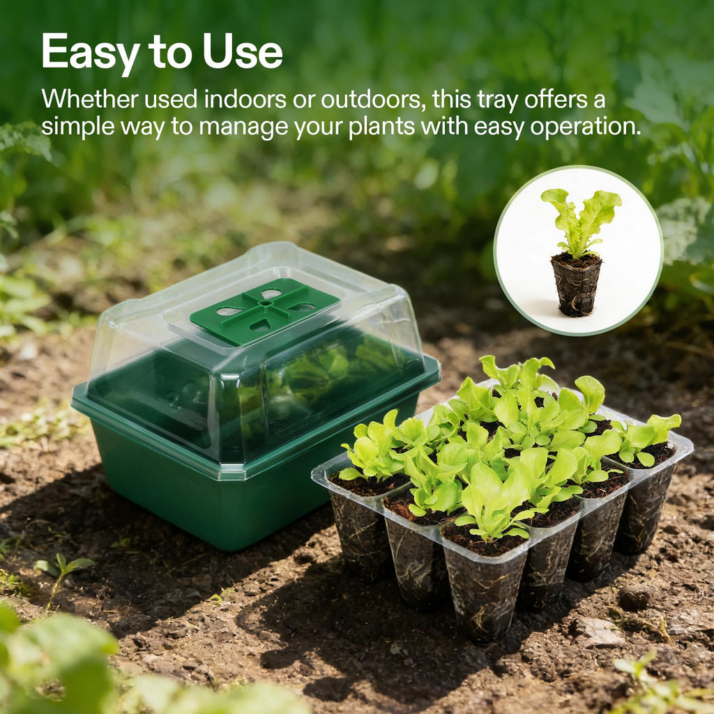 VIVOSUN 6-Pack Seed Starter Trays & 10"x20.75" Seedling Heat Mat