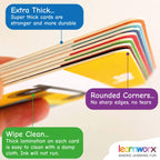 LearnWorx 101 Baby Flash Cards for Toddlers 1-3 | Award Winning First Words Toddler Flash Cards | Speech Toys Help Learn Objects, Numbers & Play Games - Big Toddler Learning Flashcards Preschool Kids