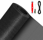 QWR Pet Proof Window Screens and Screen Door Replacement Kit, 59"x106" Durable High Hardness Vinyl Coated Polyester-Screen Repair Kit for Sliding Door,Patio and Windows.(Folded Package with Tool Kit)