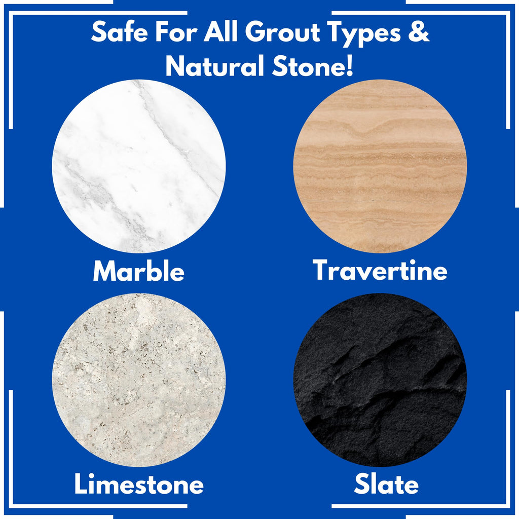 Black Diamond Ultimate Grout Cleaner: Best Cleaner for Tile,Ceramic,Porcelain, Marble Acid-Free Safe Deep Cleaner & Stain Remover for Even The Dirtiest Grout. (1-Quart/1-Brush)