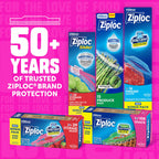 Ziploc Gallon Food Storage Bags, Stand-Up Bottom, Easy to Fill, 81 Count (Packaging May Vary)