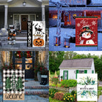 Seasonal Garden Flags Set of 12, Double Sided 12 x 18 Inch Yard Flags