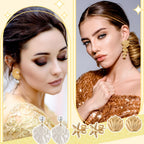 Tondiamo 12 Pairs Seashell Conch Starfish Stud Earrings Gold Ocean Themed Drop Dangle Earrings for Women Nautical Beach Jewelry Gifts