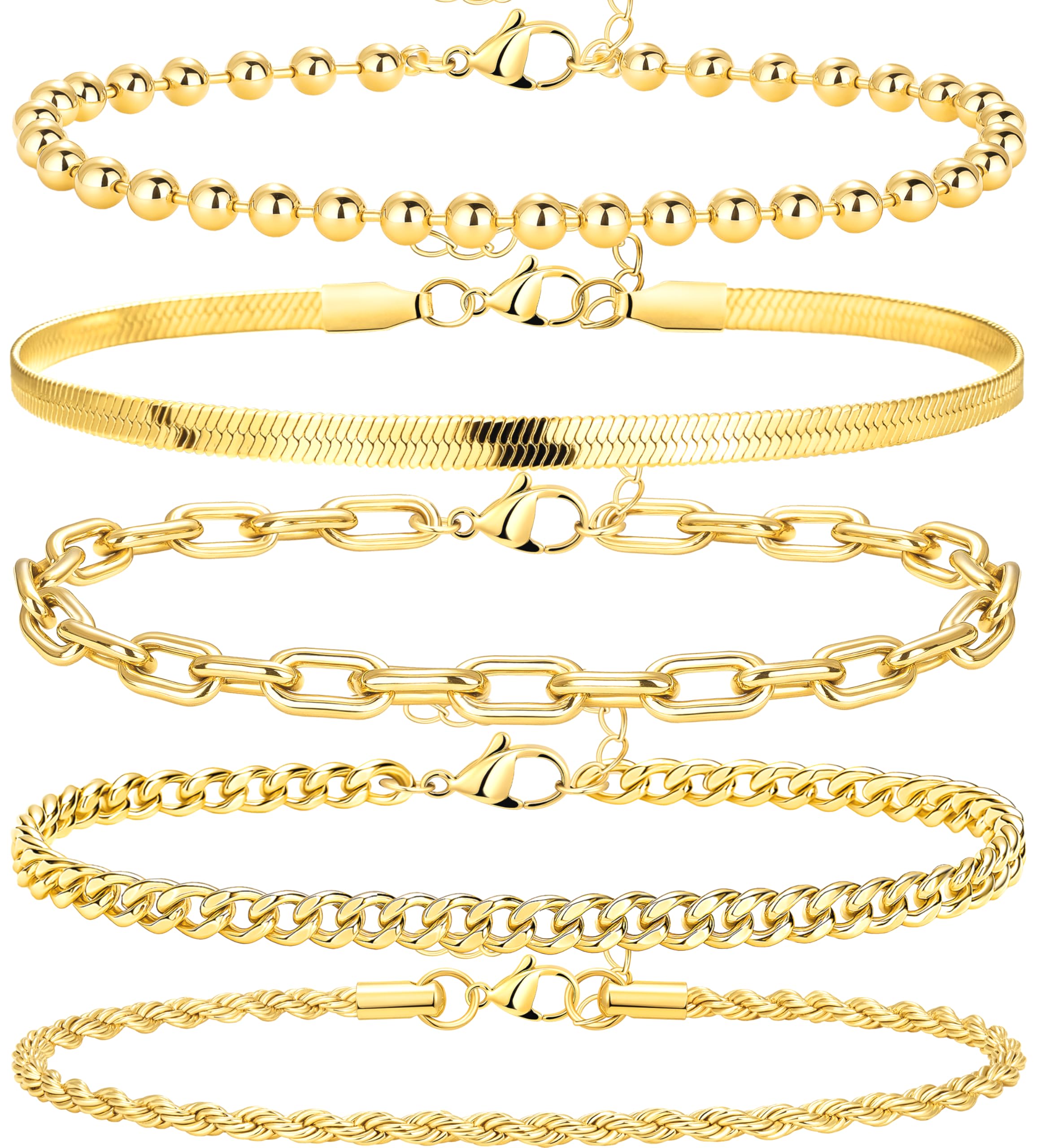 Poxtex Extra Large Anklets for Women Large Ankle, 14K Real Gold Dainty Anklets for Women Waterproof, 10"+2" Adjustable Large Ankle Bracelets for Women Plus Size, Ankle Bracelets for Women Trendy,