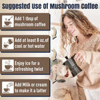 Mushroom Coffee, 11 Superfood Mushrooms includes Lion's Mane, Reishi, Chaga & Ashwagandha, Instant Mushroom Coffee Organic for Energy, Memory, Digestion & Detox, Low Caffeine & Sugar Free, 5.3oz