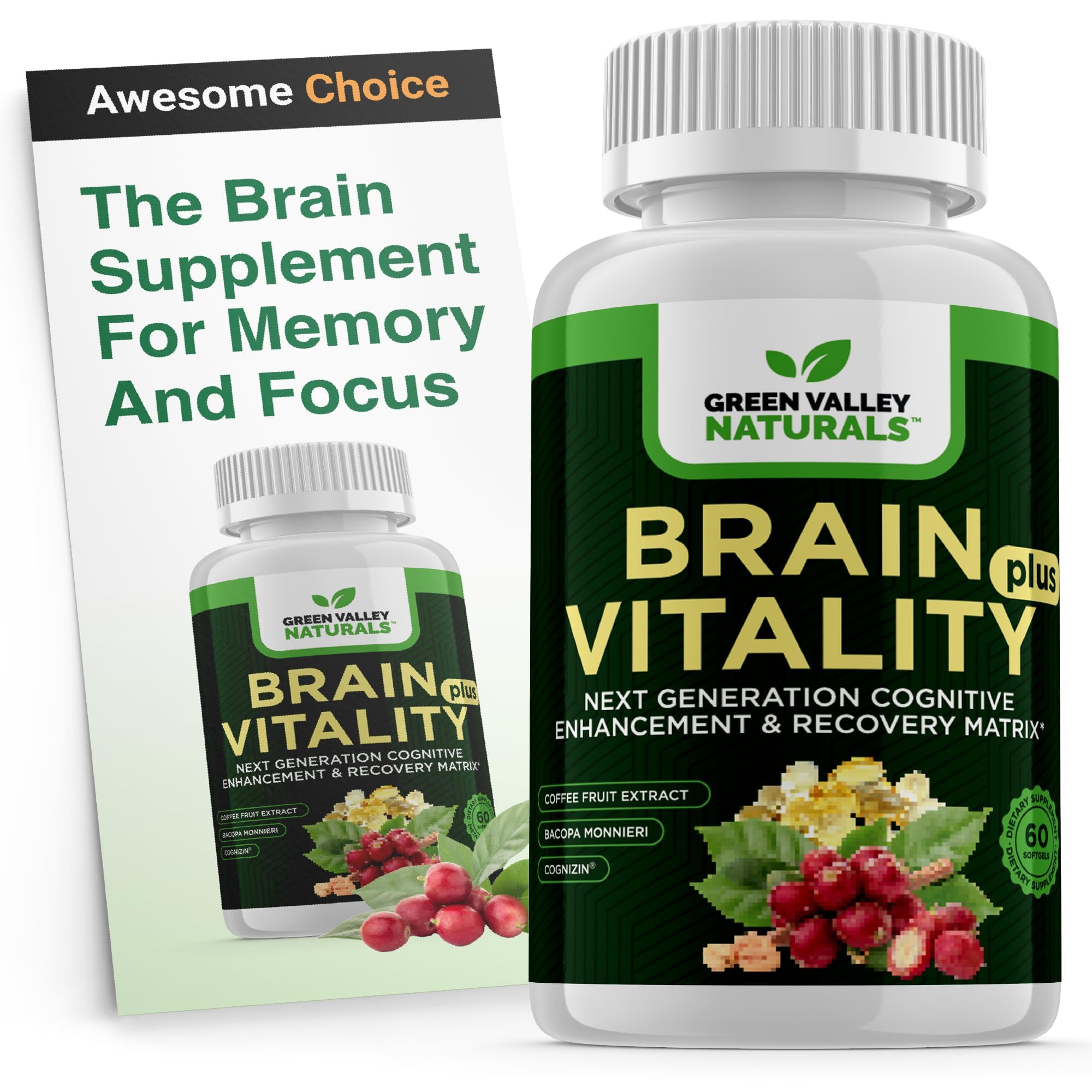 Green Valley Naturals Brain Vitality Plus™ Brain Health Supplement