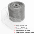Wire Mesh Hole Fill Fabric 5 in X 103Ft, Weep Holes Filler and Covers, Upgraded Stainless Steel Wire Mesh, Flexible Stretchy Hardware Cloth for Garden House and DIY, Mice Control Rodent Barrier