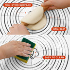 Pastry Mat, 28" x 20" Food Grade Silicone Extra Large Non Stick Baking Sheet Mat with Measurement for Making Cookies,Macarons,Bread and Pastry