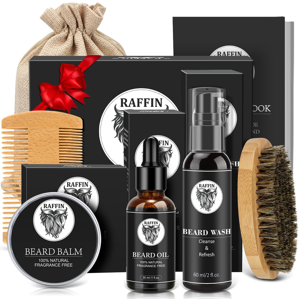 Mens Gifts - Beard Kit for Men's Self-care, Outfits Men's Grooming Routine, Anniversary & Birthday Gifts for Men, Him, Husband, Boyfriend, Dad, Son, Male Friend, Brother, Christmas Stocking Stuffers