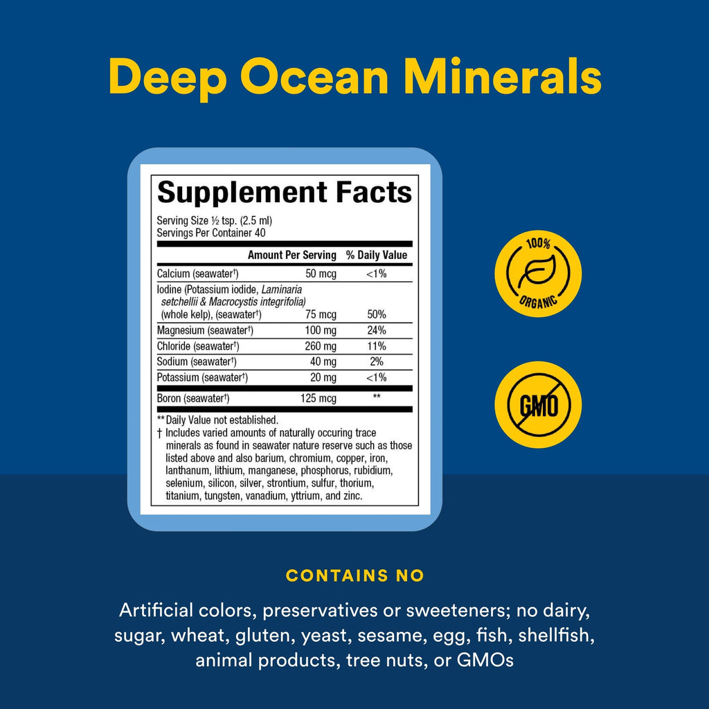 Natural Factors Whole Earth & Sea, Deep Ocean Minerals, 3.38 oz
