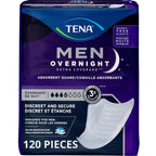 TENA Men Overnight Incontinence Guard, Bladder Control, Discrete, Overnight Absorbency, 120 Count