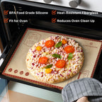 Silicone Baking Mat,36" x 24" Extra Thick Large Non Stick Sheet Mat with Measurement Non-slip Dough Rolling Mat,Reusable Food Grade Silicone Counter Mat for Making Cookies,Macarons,Bread and Pastry