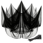 Mosquito Netting,10x50 FT Mosquito Mesh Net,Insect Bird Bug Screen for Patio Garden Vegetables Fruits Protection,Black Bed Curtains with 100 Pcs Straps