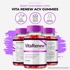 VitaRenew Advanced Gummies for Skin Health, VitaRenew Gummies for Skin Health - Maximum Strength, Keto+ ACV Gummys, All Natural Support Formula Keto+ACV, Vita Renew Gummy Reviews (3 Pack)