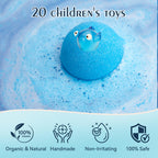 20 Pack Bath Bombs for Kids with Surprise Inside Bubble Bath Toys Organic Natural Bath Bombs Set Easter Basket Stuffers Birthday Christmas Gift for Kids 3 4 5 6 7 8 Years Old Boys Toddlers Girls