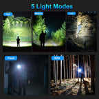 MILAOSHU Rechargeable Flashlights 90000 High Lumens - 2 Pack, Super Bright 12 Hours Long Life LED Flashlight with 5 Modes, High Powered Flash Light for Home, Outdoor