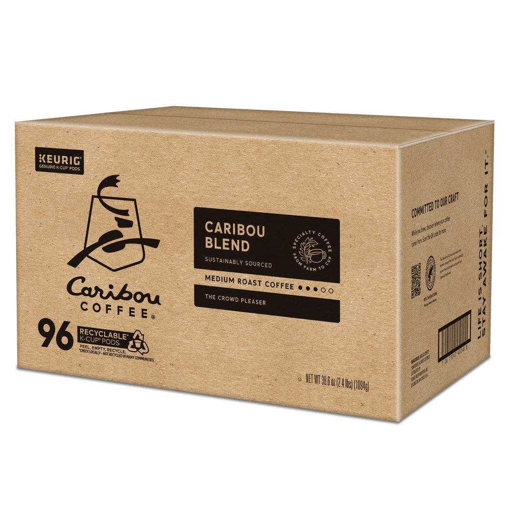 Caribou Coffee Caribou Blend Keurig Single-Serve K-Cup Pod, Medium Roast Coffee, 96 Count