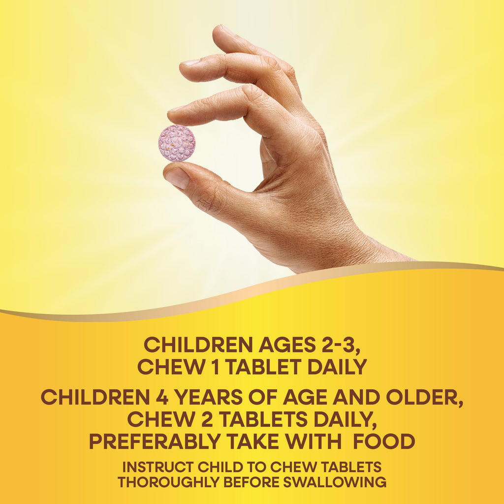 Nature's Way Alive! Children's Daily Chewable Multivitamin, Supports Bone, Eye, and Immune Health*, Orange & Berry Fruit Flavored, Gluten Free, 120 Chewable Tablets (Packaging May Vary) (Pack of 2)
