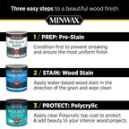 Minwax 233334444 Polycrylic Protective Wood Finish, Clear Satin, ½ Pint