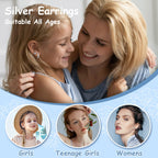 YADOCA 𝟵𝟮𝟱 𝗦𝘁𝗲𝗿𝗹𝗶𝗻𝗴 𝗦𝗶𝗹𝘃𝗲𝗿 Earrings for Girls Women