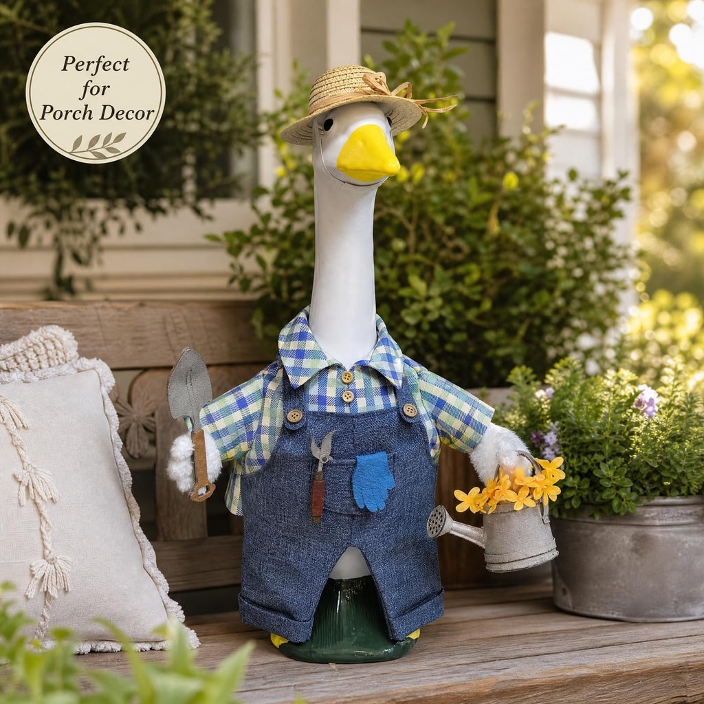 Spring Porch Goose Outfit Gardener Goose Costume for Outdoor Lawn Decor