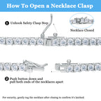 Gemsme 4.0mm Cubic Zirconia Tennis Necklaces for Women and Men |White18inch