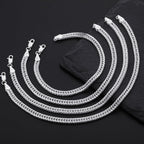 Sterling Silver Bracelets for Women, 925 Sterling Silver 5MM Mesh Bracelets