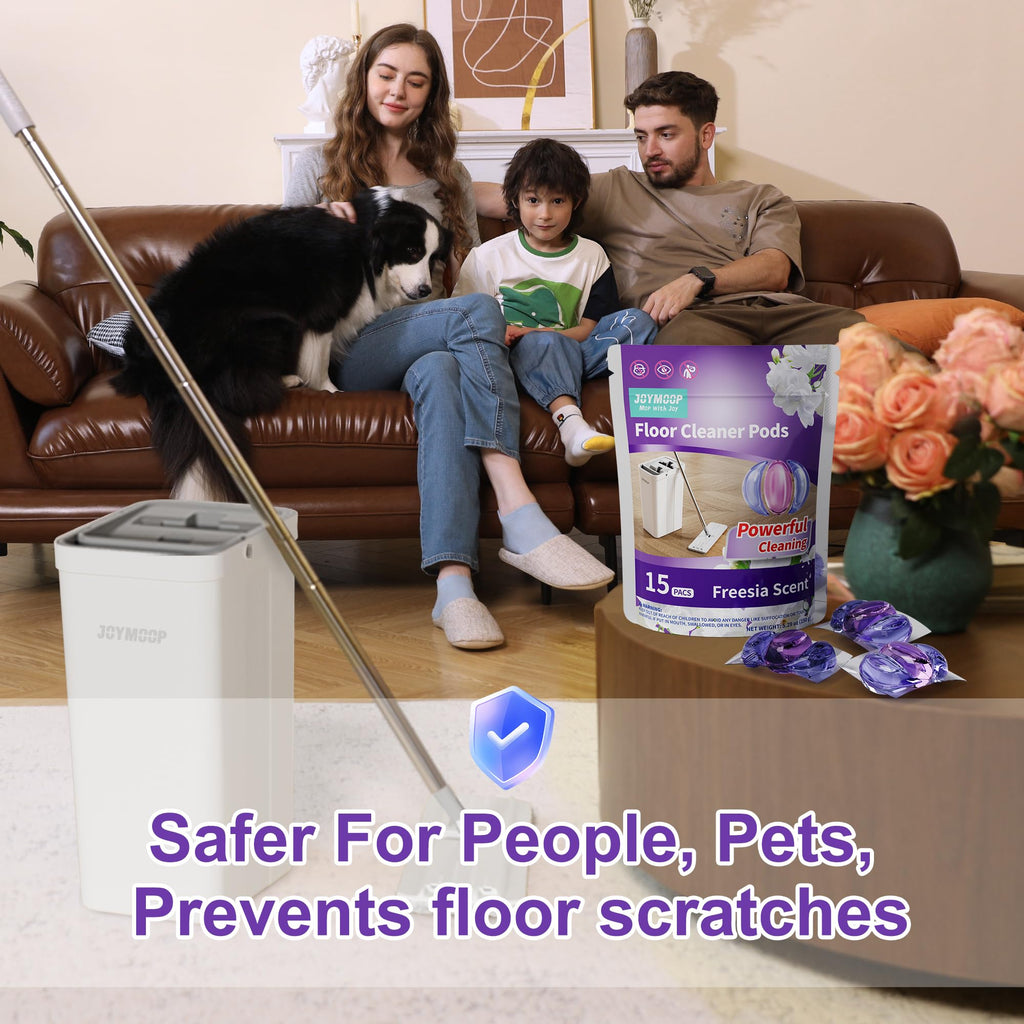 JOYMOOP Floor Cleaner for Mopping, 60 PCS Mopping Solution, Hardwood Floor Cleaner, Works Perfectly with Mop Bucket